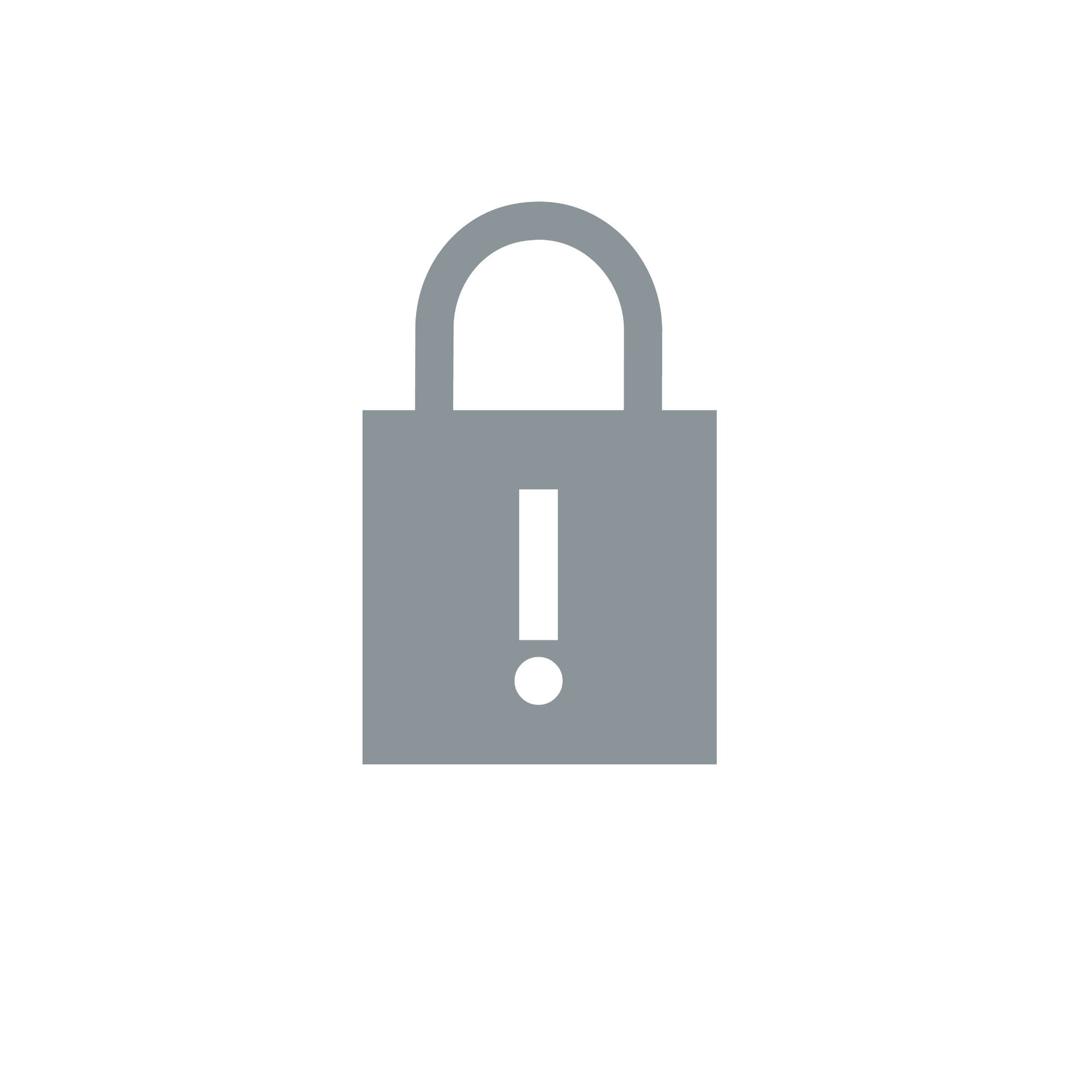 Icon mit grauem Schloss auf weißem rundem Hintergrund weist auf die Verriegelbarkeit des Bodens hin.