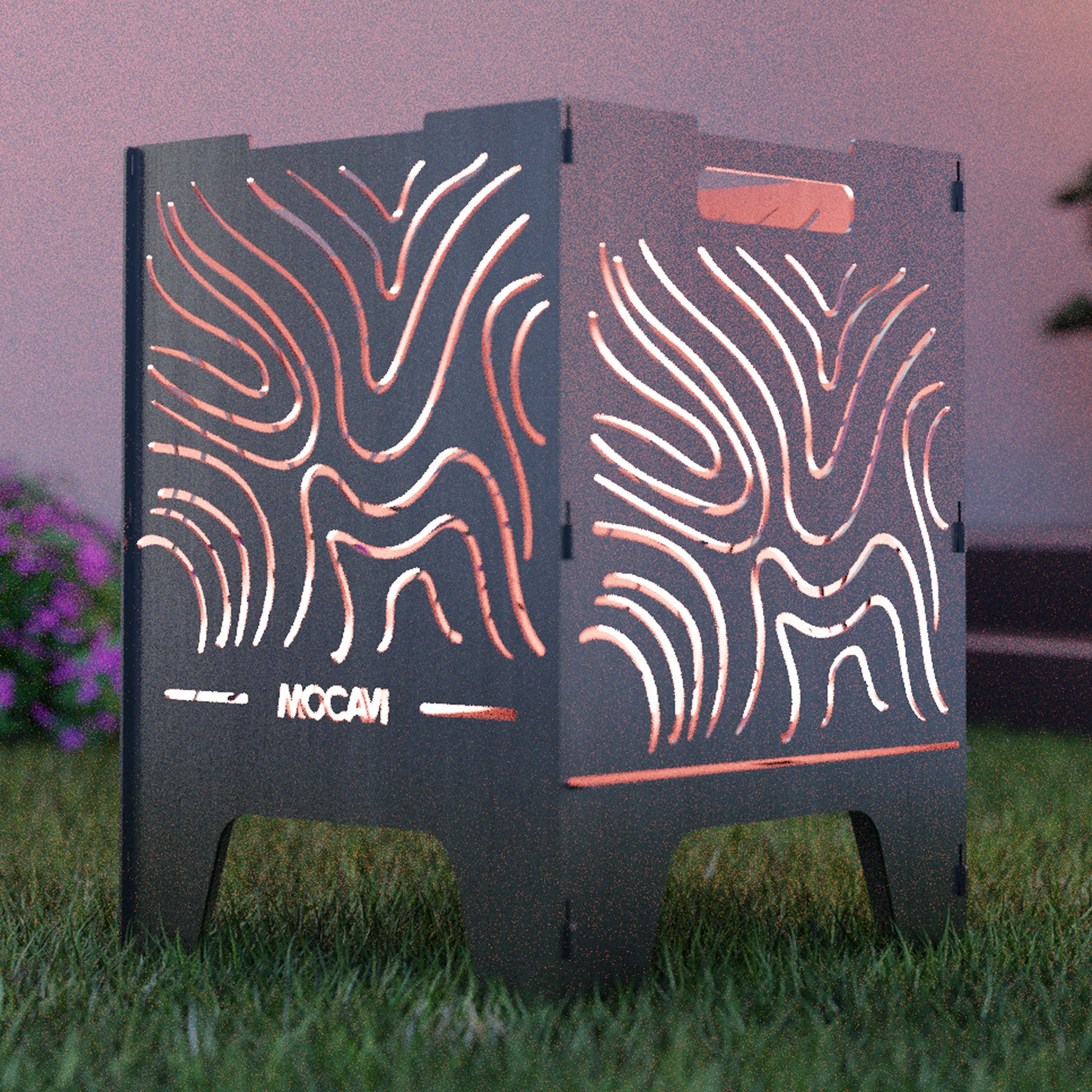 Feuerkorb Lines 52 cm Edelrost zerlegbar