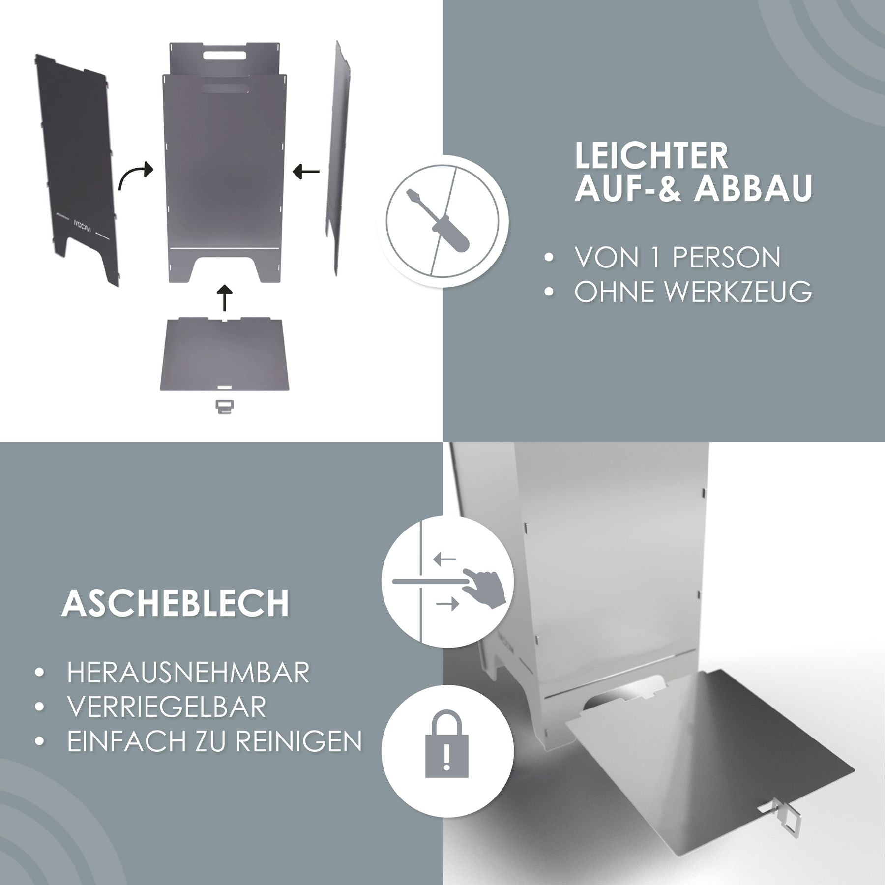Edelstahl Feuertonne Beste 73 cm | 3 mm V2A personalisiert
