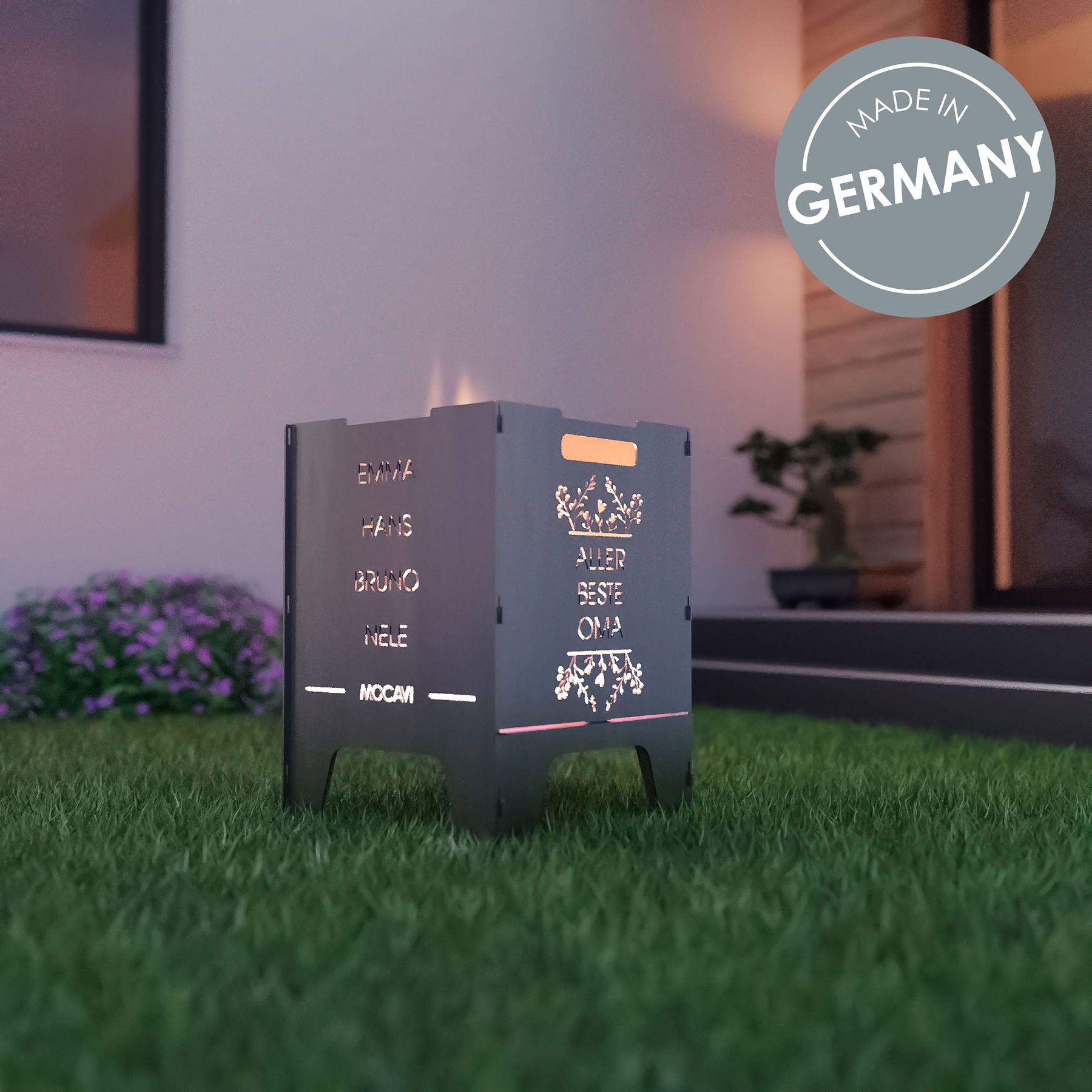 Feuerkorb Beste 52 cm | 3 mm Stahl personalisiert