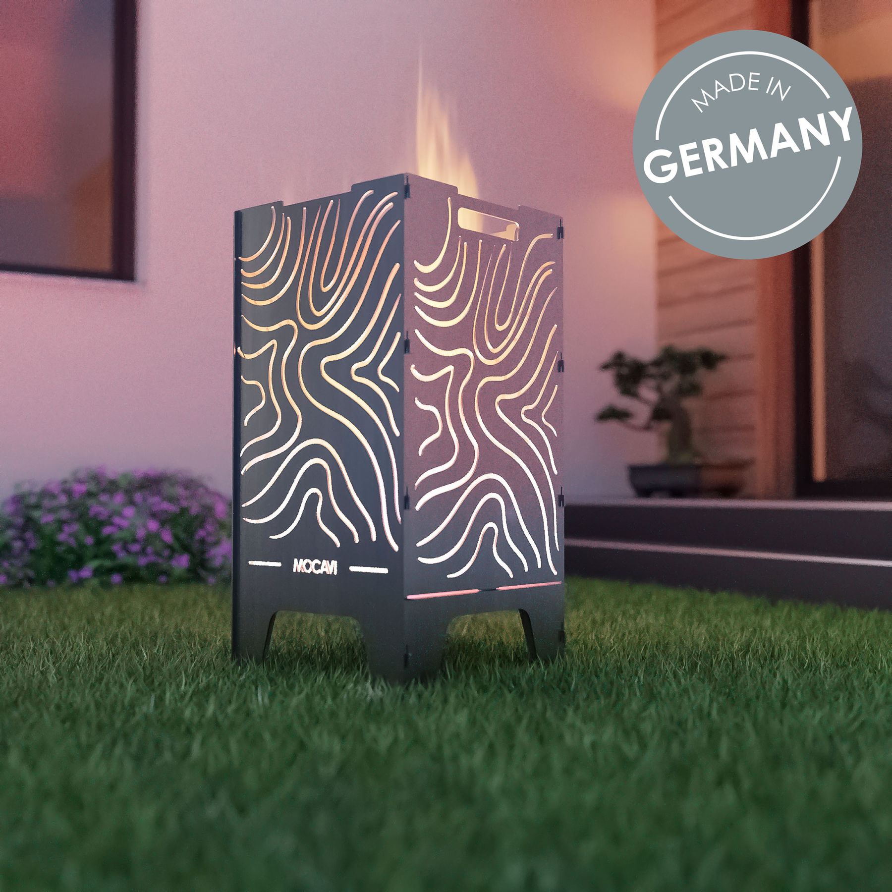 Feuerkorb Lines 52 cm Edelrost zerlegbar