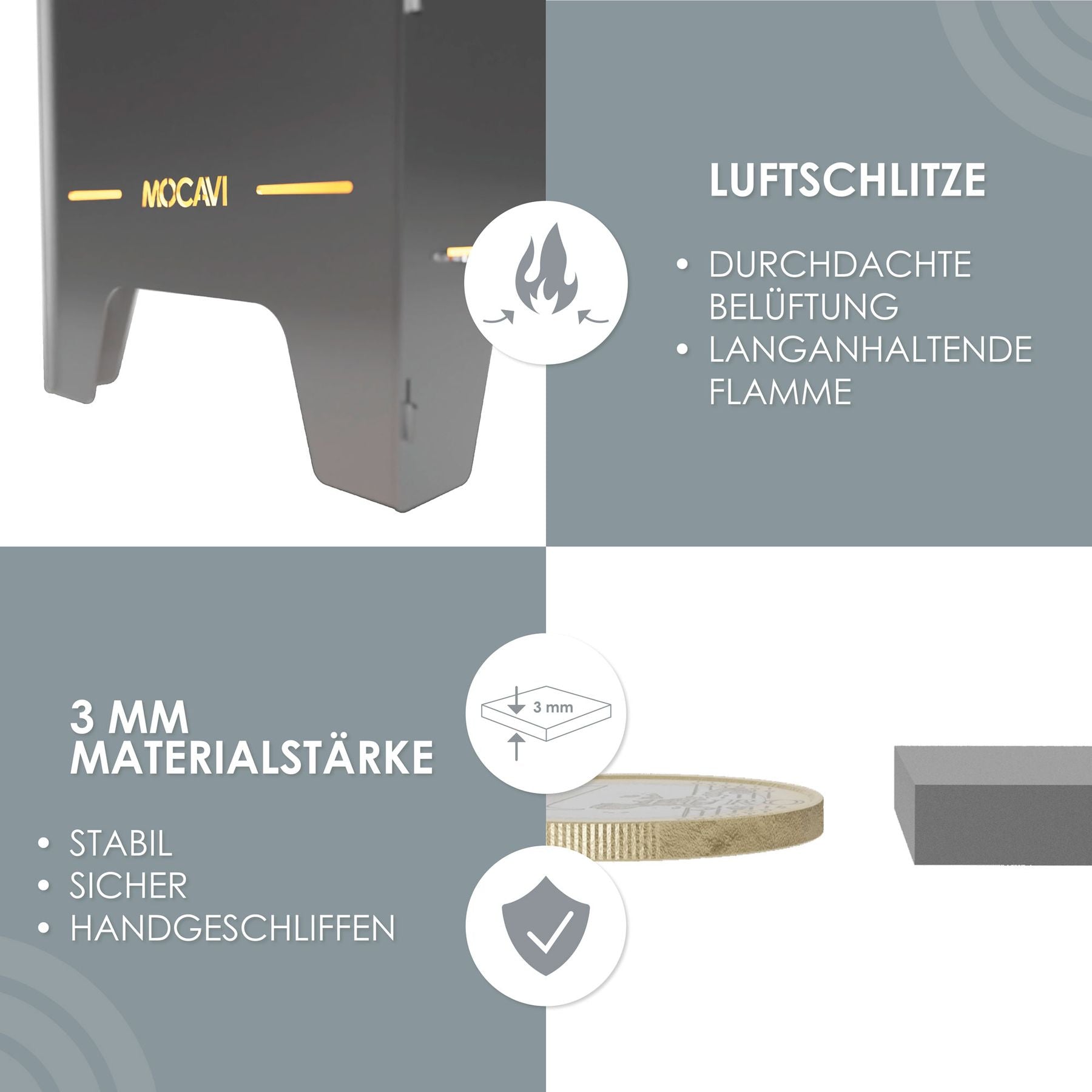 Feuertonne Beste 73 cm | 3 mm Stahl personalisiert
