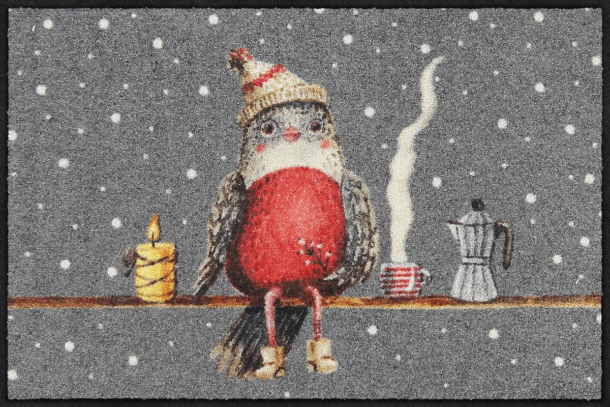 Fußmatte 50x75  Cozy Bird braun