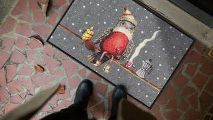 Fußmatte 50x75  Cozy Bird braun