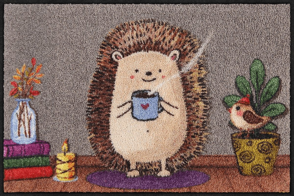 Fußmatte 50x75  Cozy Hedgy bunt