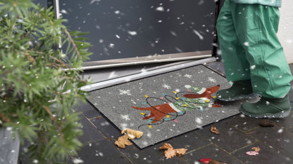 Fußmatte 50x75  Jingle Dog grau